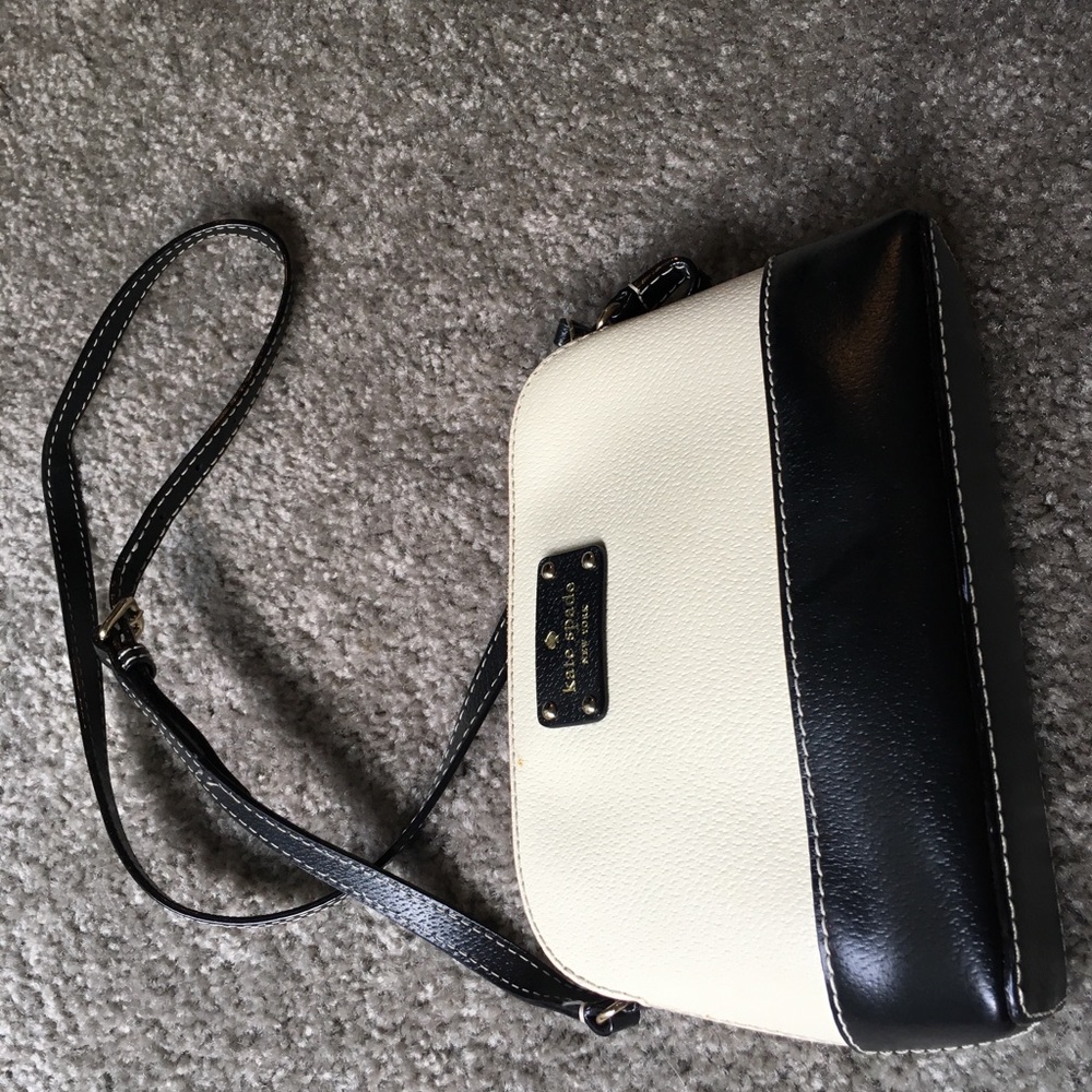 Kate spade crossbody bag black and white